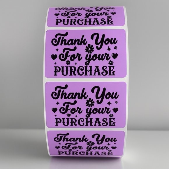 Thank You For Your Purchase Stickers – Labels for Packaging, Boutique - Picture 7 of 11
